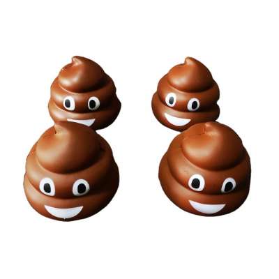 Slow rising emoji pu squishy poop stress relief toy